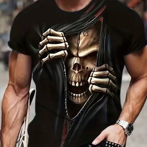 MEN’S 3D Graphic Skull T-shirt. New.
